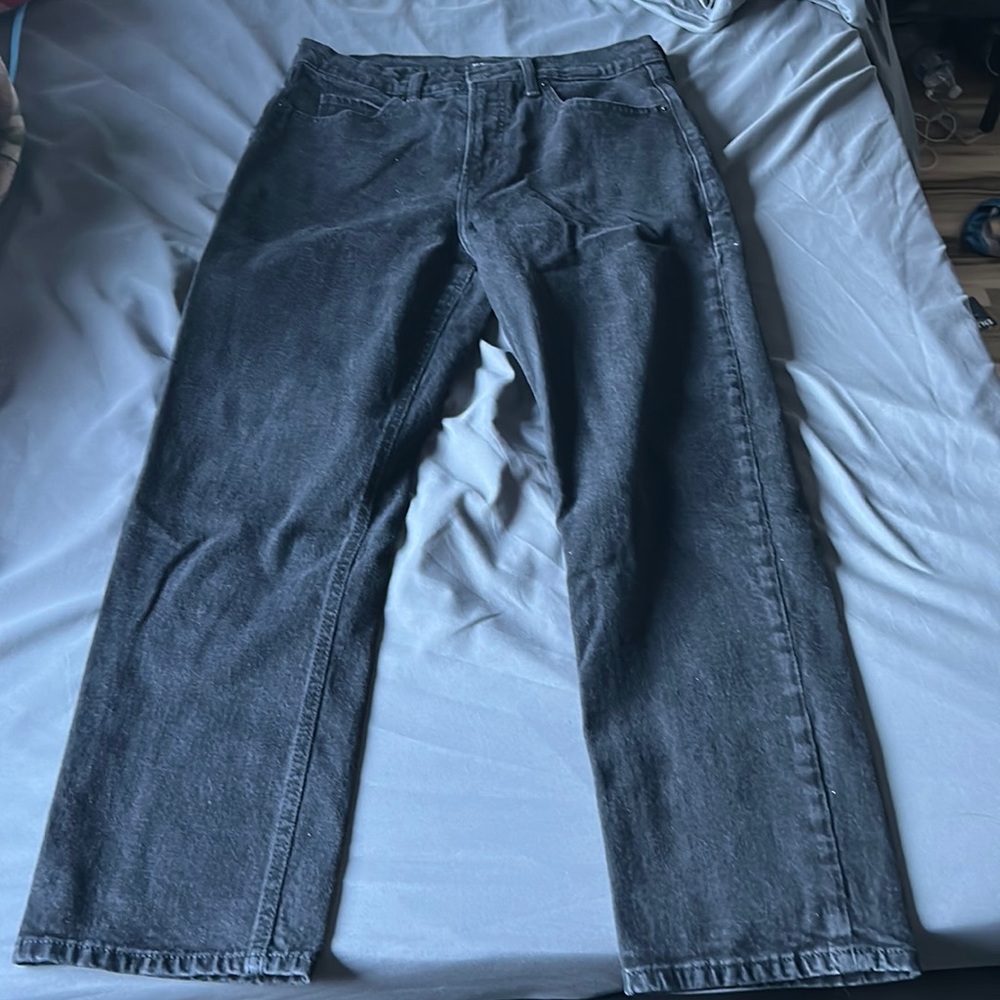 Black denim jeans